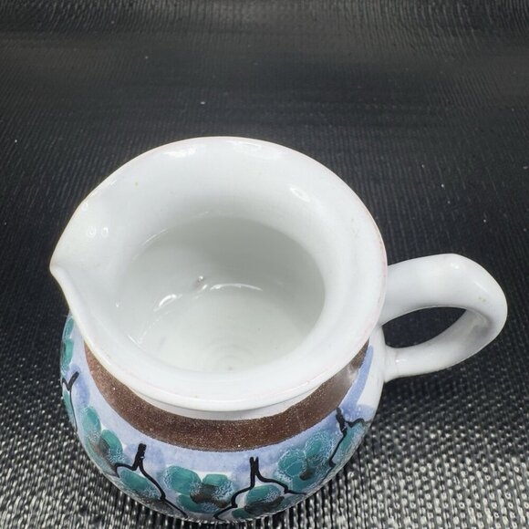 Hand Made Signed RSA Pottery Rifa Vietri Small Pitcher Creamer Hand Crafted VTG - Picture 5 of 11